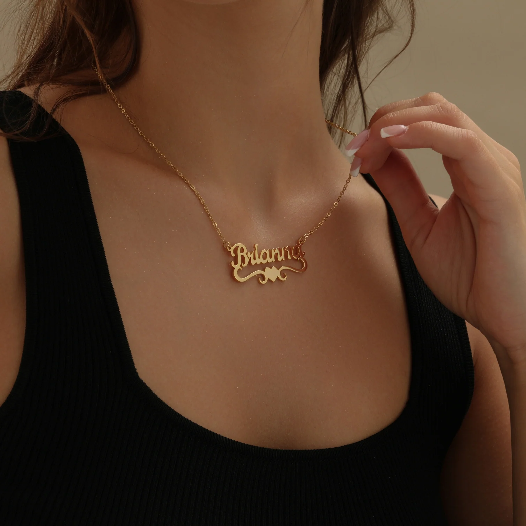 Love Heart Name Necklace - Image 3