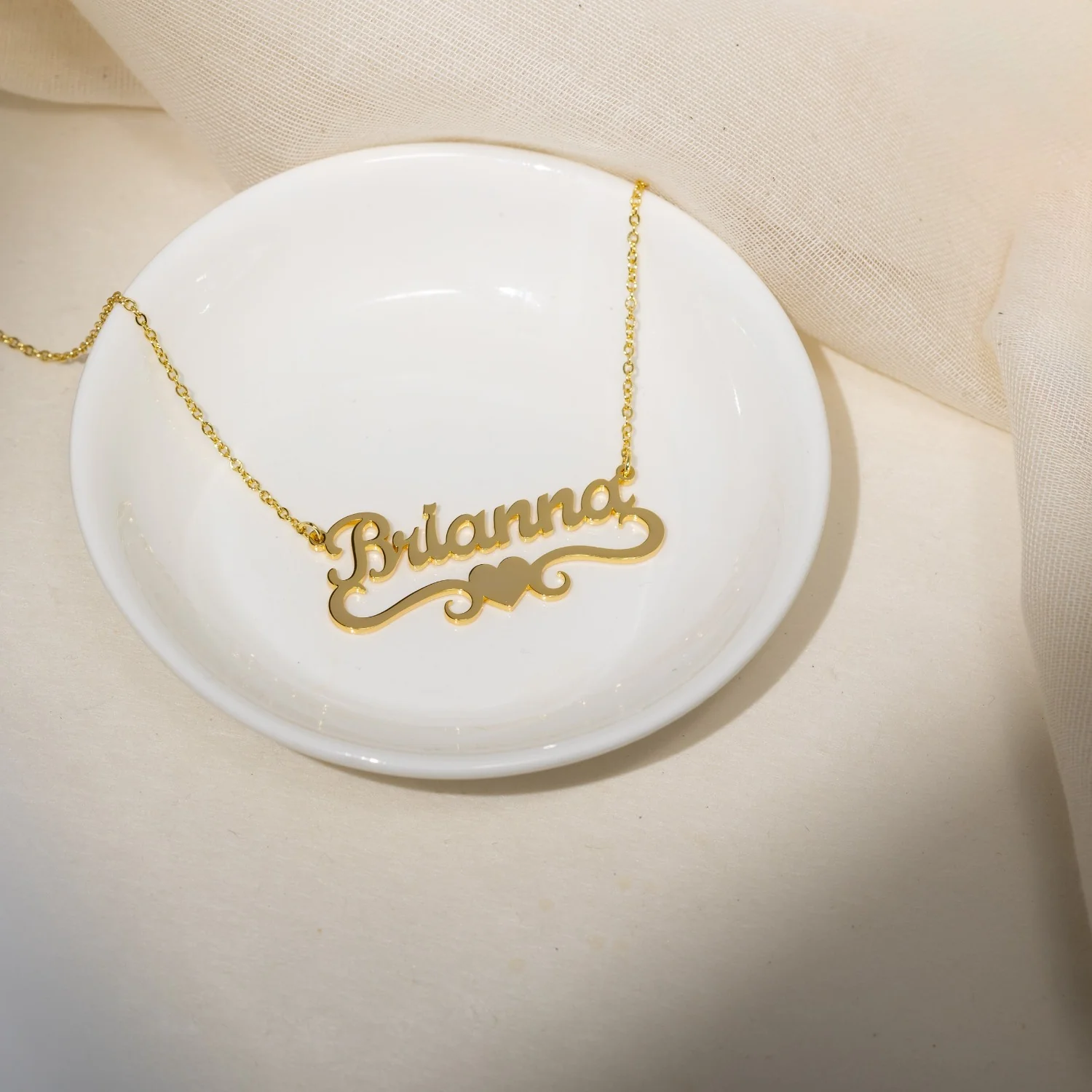 Love Heart Name Necklace - Image 5