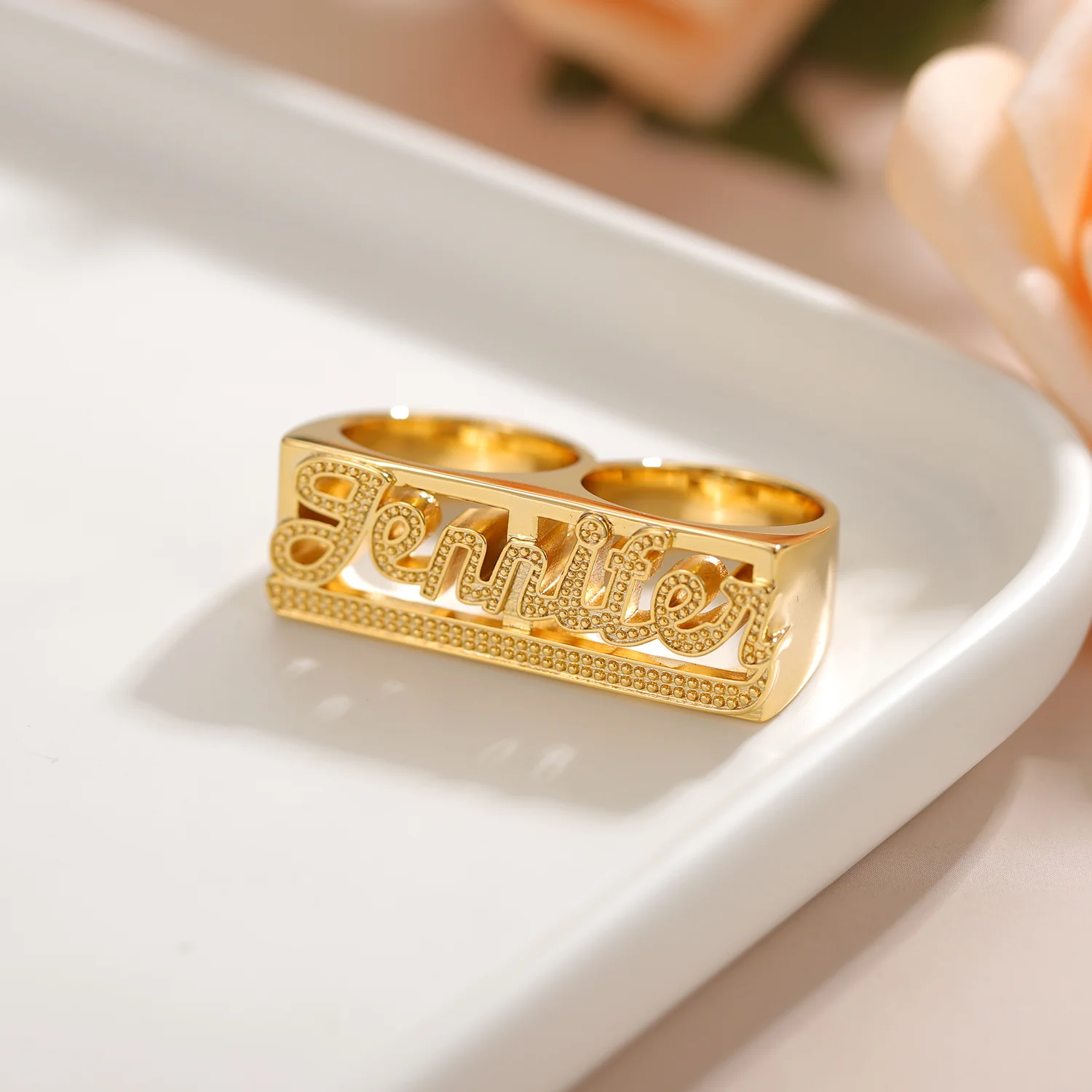 Two Finger Name Ring - Image 5