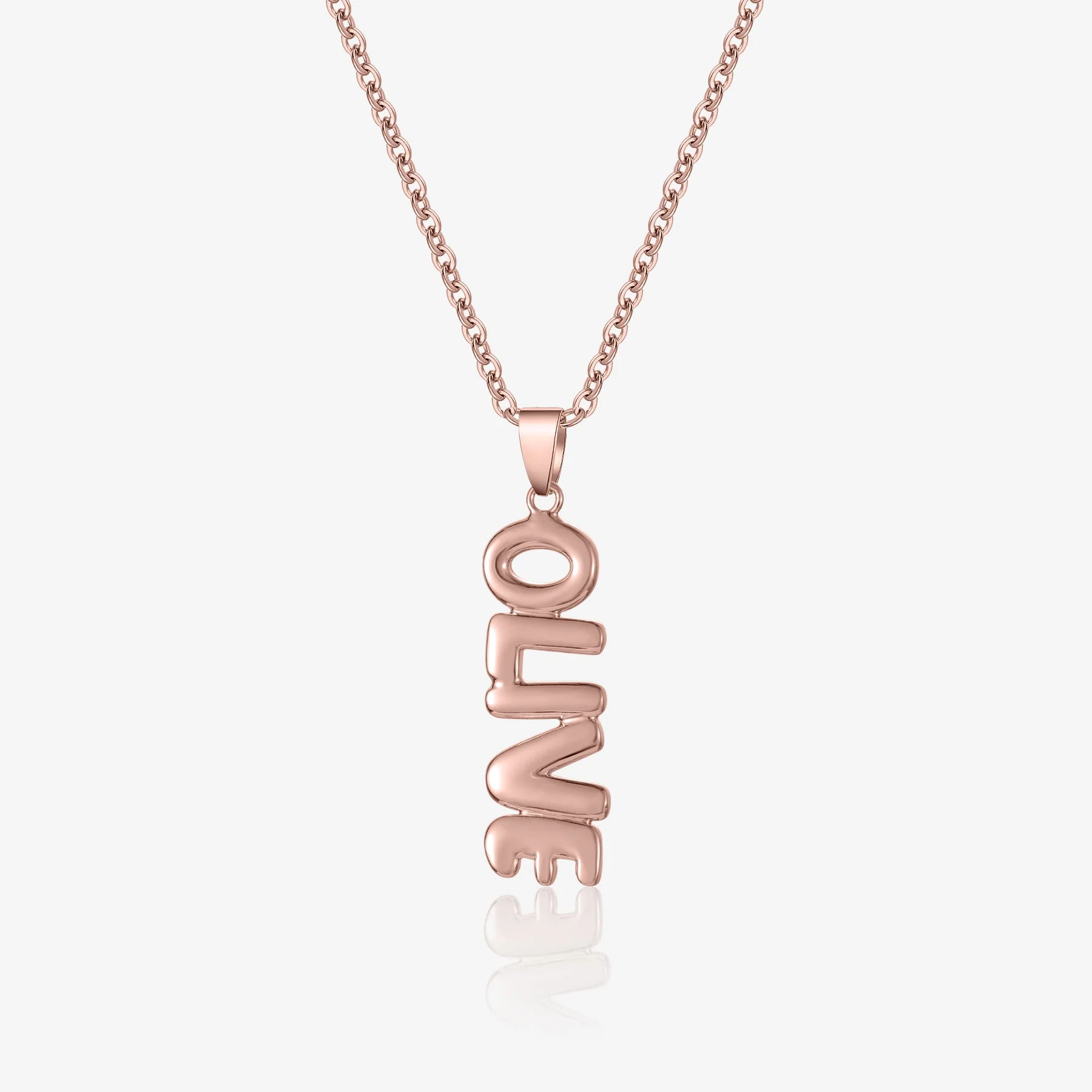 Vertical Bubble Name Necklace - Image 5