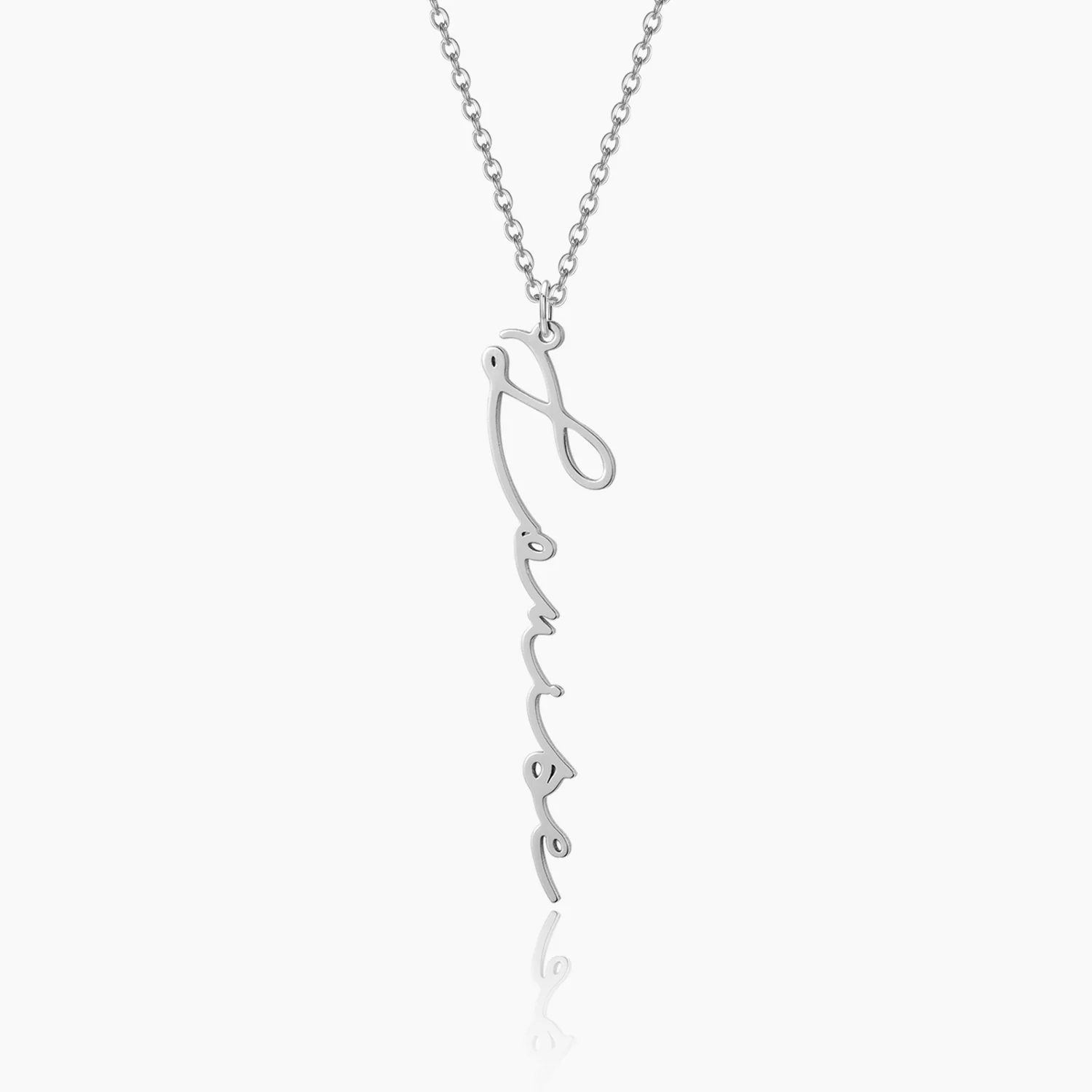 Vertical Script Name Necklace - Image 4