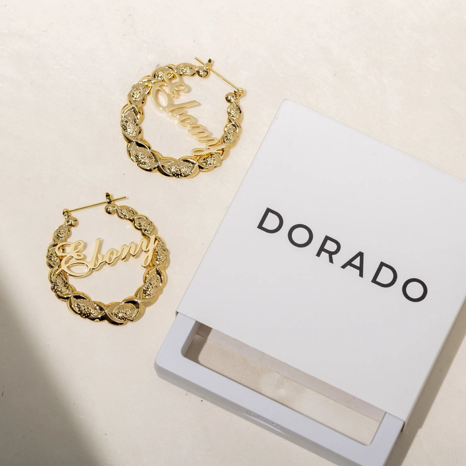 XOXO Name Hoop Earrings - Image 3