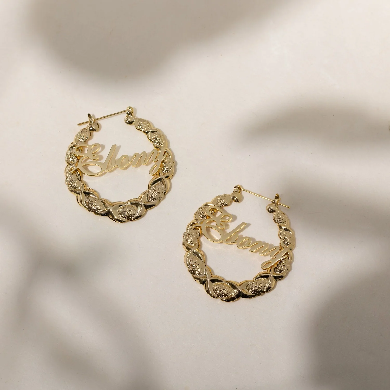 XOXO Name Hoop Earrings - Image 7
