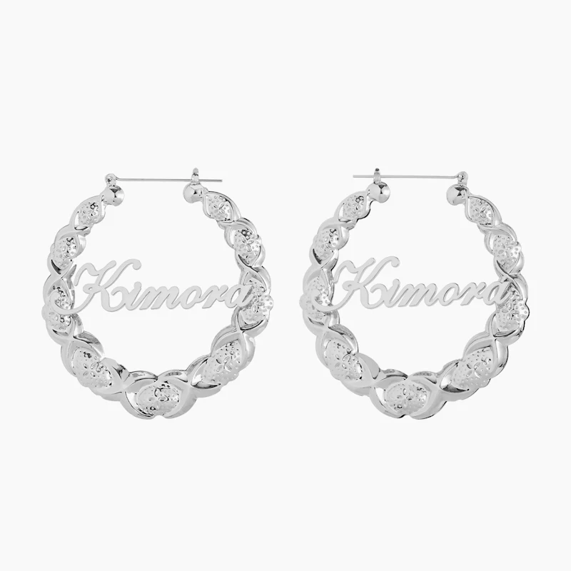 XOXO Name Hoop Earrings - Image 8