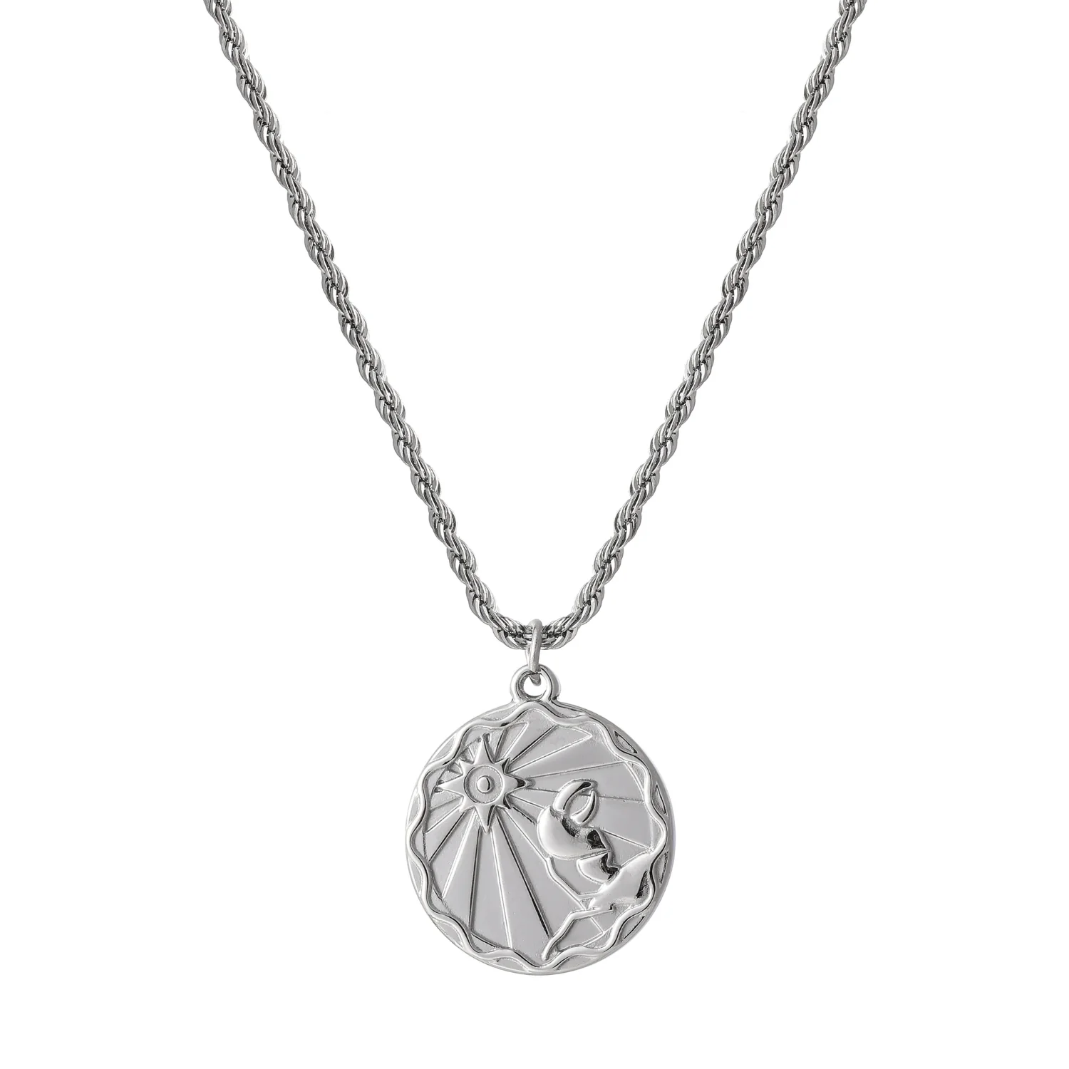 Zodiac Coin Necklace w/ Rope Chain - Image 15