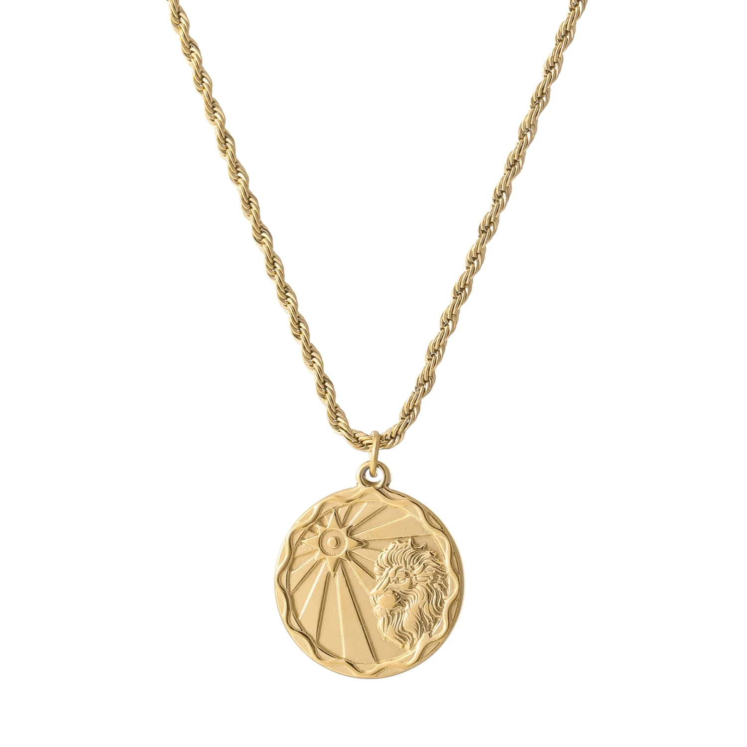 Zodiac Coin Necklace w/ Rope Chain - Image 16