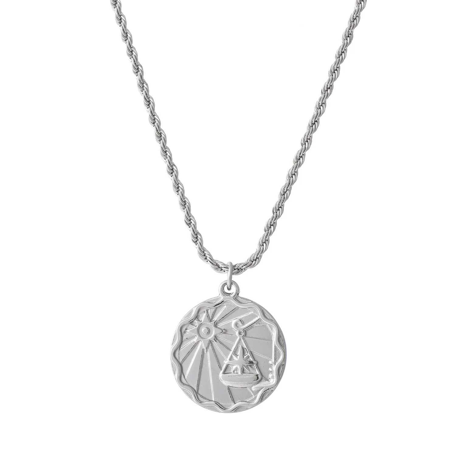 Zodiac Coin Necklace w/ Rope Chain - Image 21