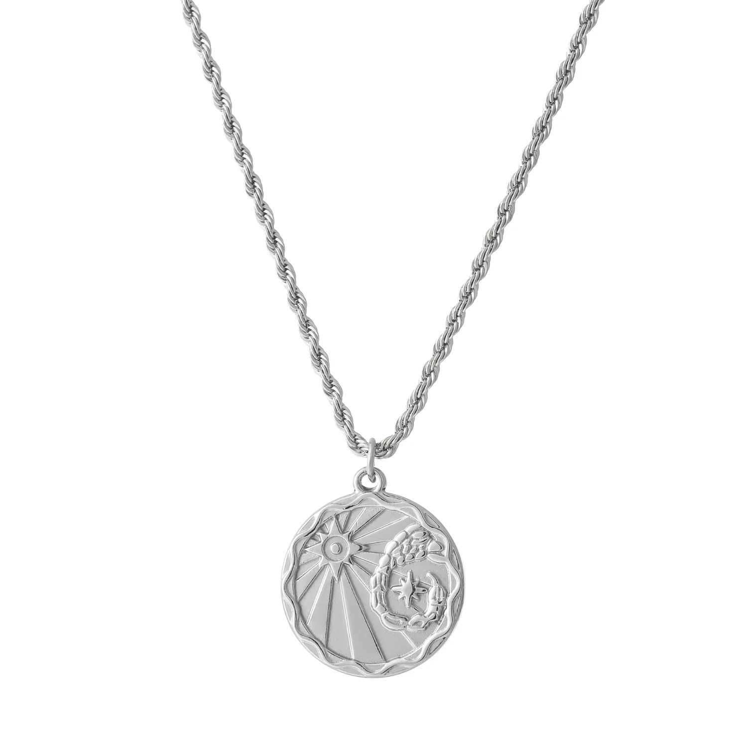 Zodiac Coin Necklace w/ Rope Chain - Image 23