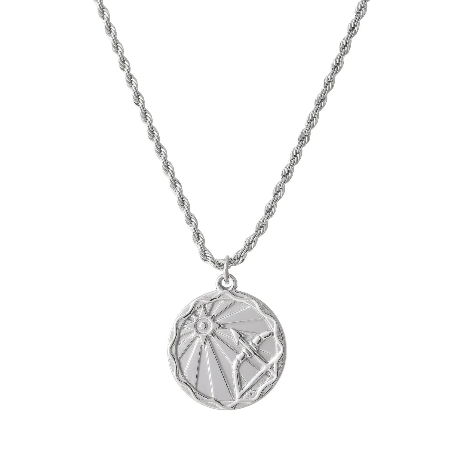 Zodiac Coin Necklace w/ Rope Chain - Image 25