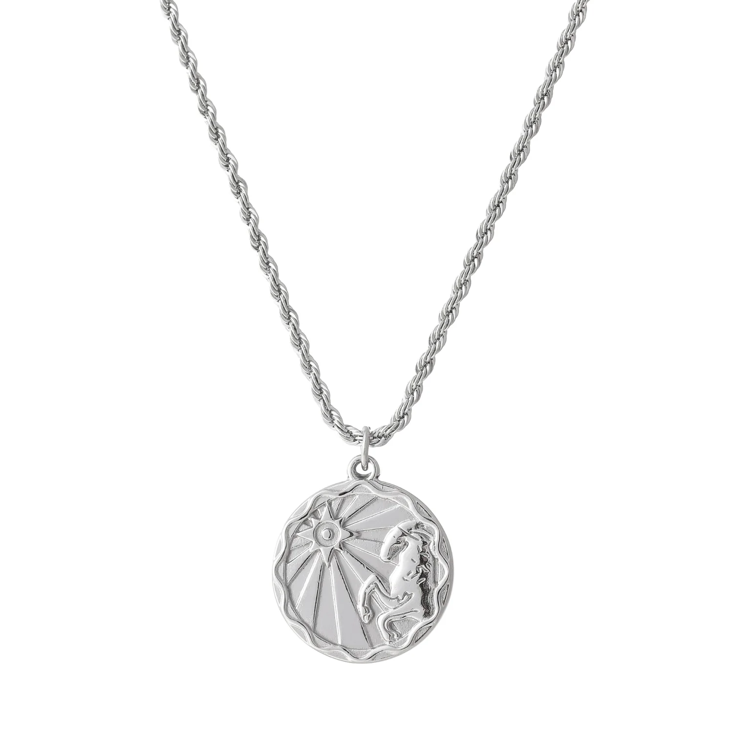 Zodiac Coin Necklace w/ Rope Chain - Image 27